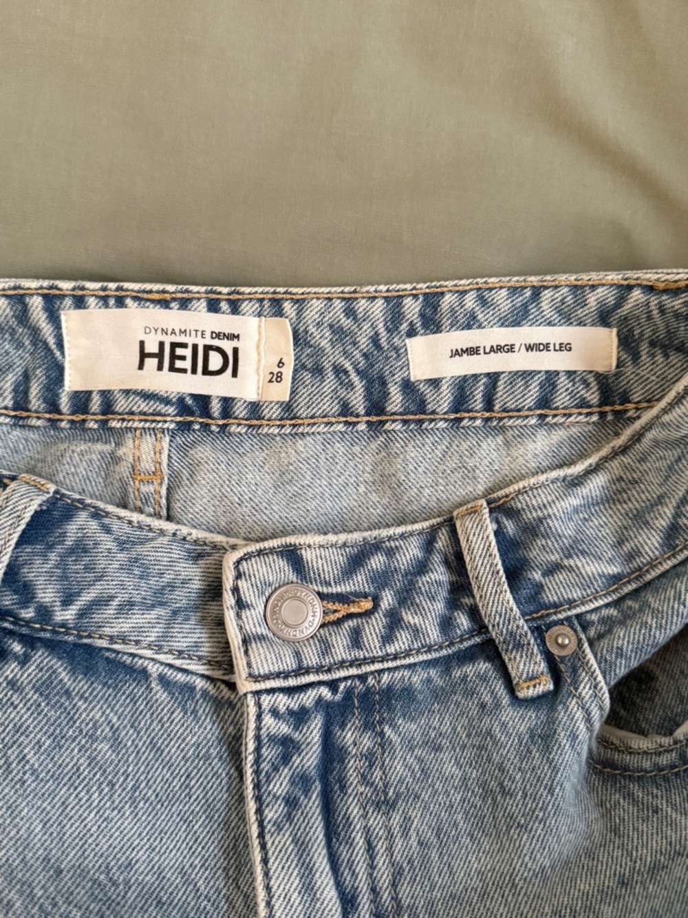 Dynamite Light Blue Wide Leg Jeans - Picture 3 of 4